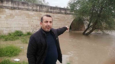 Tokat’ın Niksar ilçesinde etkili olan yağışlar sonrası Kelkit Çayı’nın debisi