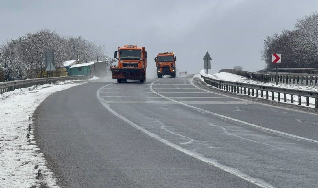Karabük’ün Eskipazar ilçesinde etkili olan soğuk hava ve kar yağışı