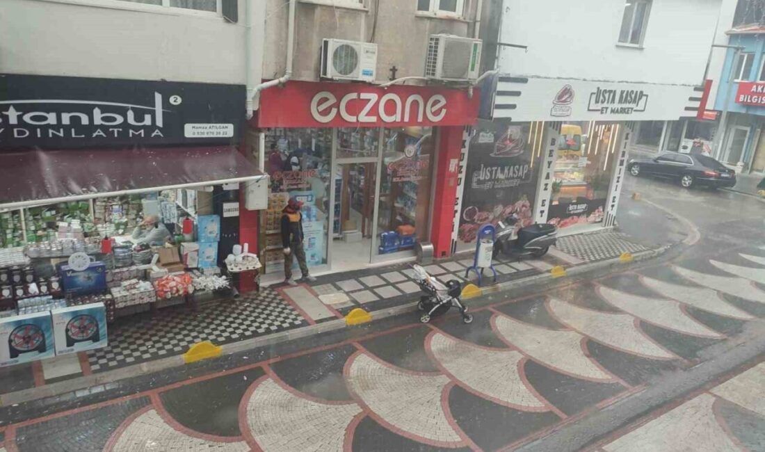EDİRNE (İHA) – Edirne’nin Keşan ilçesinde etkili olan sağanak yağış
