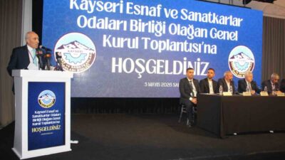 Kayseri Esnaf ve Sanatkarlar Odaları Birliği’nin genel kurulunda mevcut başkan