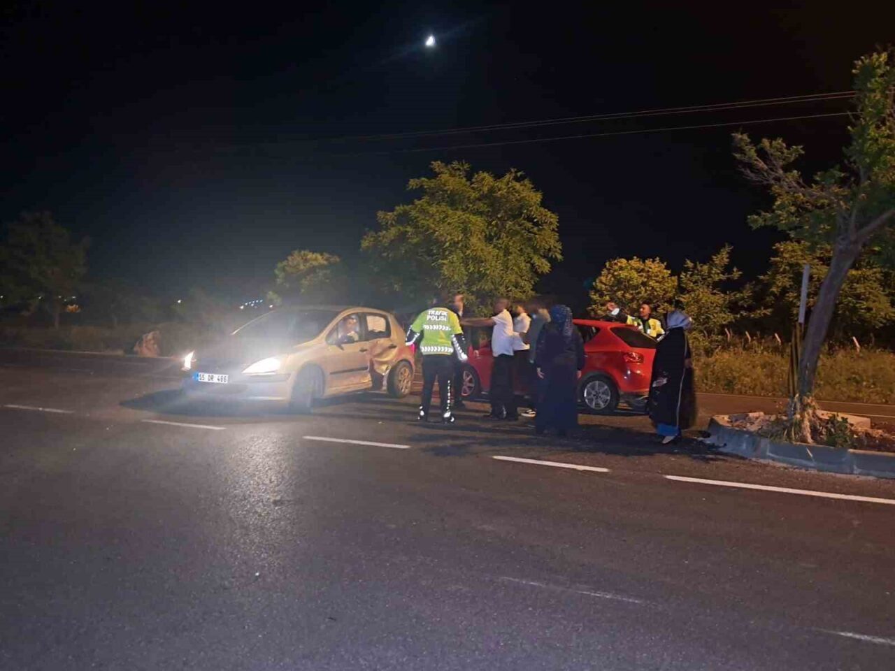 Kilis’te Öncüpınar Gümrük Kapısı yolu üzerinde meydana gelen trafik kazasında