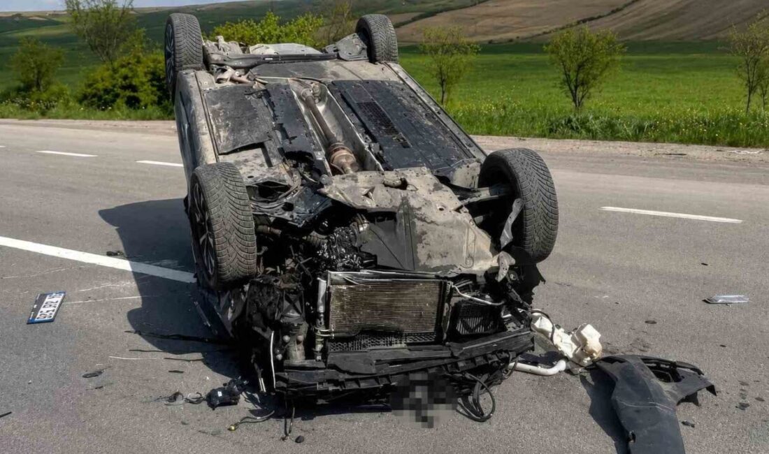 Kırıkkale’de sürücüsünün direksiyon hakimiyetini kaybettiği otomobilin takla attığı kazada 1