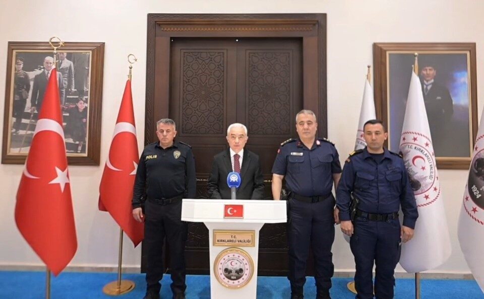 Kırklareli Valisi Uğur Turan, aylık asayiş toplantısında yaptığı açıklamada organize
