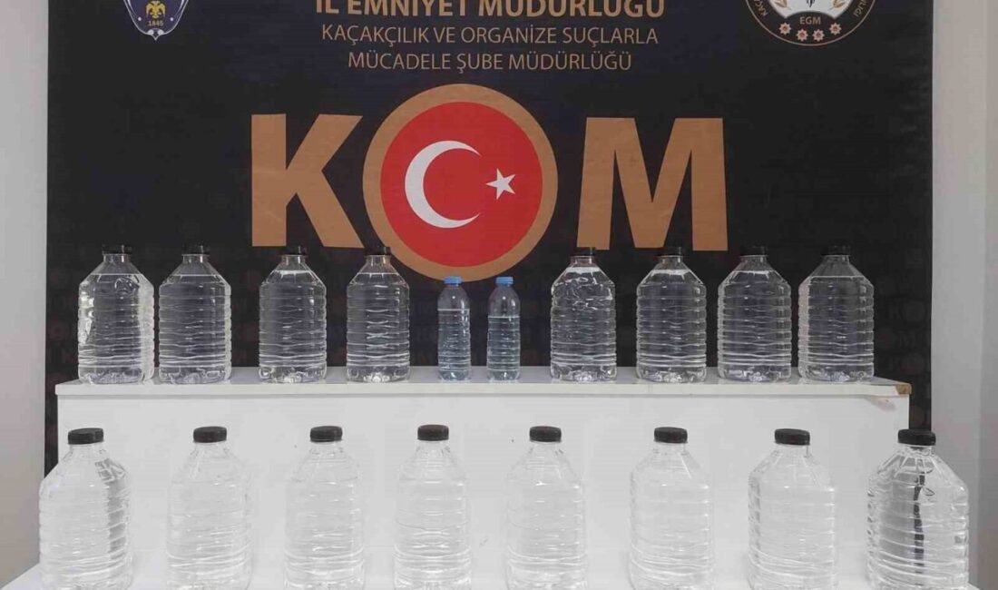 Kırşehir İl Emniyet Müdürlüğü ekipleri tarafından durdurulan araçta 1 litre