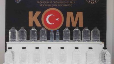 Kırşehir İl Emniyet Müdürlüğü ekipleri tarafından durdurulan araçta 1 litre