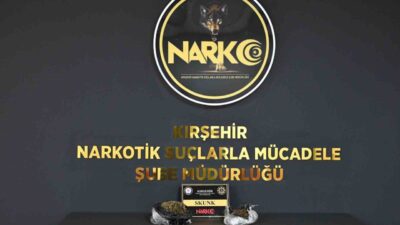 Kırşehir’de polisin düzenlediği uyuşturucu operasyonunda 856 gram uyuşturucu madde ele