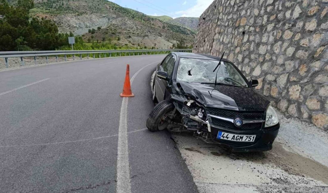 Malatya’da sürücüsünün kontrolünden çıkan otomobil bariyerlere çarptı. Kazada, 1 kişi
