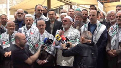 Konya’da İsrail tarafından müdahale edilen Küresel Sumud Filosu için basın