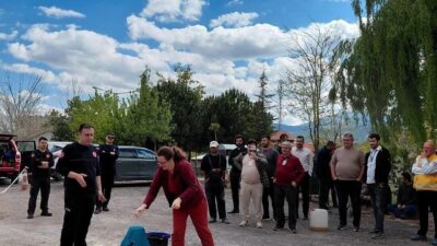 Korkuteli Devlet hastanesinde Antalya Büyükşehir Belediyesi İtfaiye ekiplerince muhtemel yangın