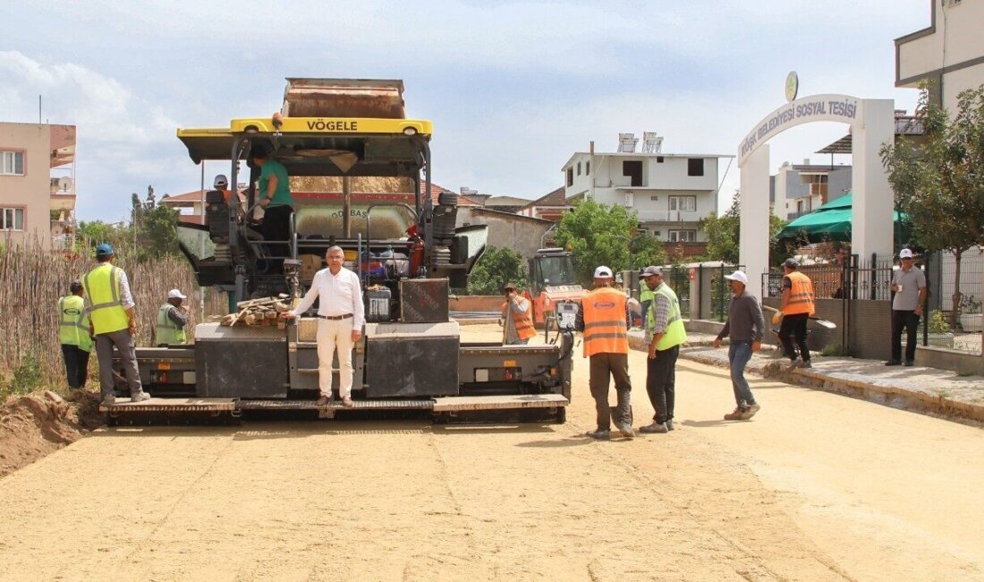 Köşk’te altyapısı tamamlanan Çarşı Mahallesi’nde asfalt öncesi zemin kaplama çalışmaları