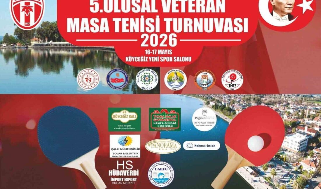 Muğla’nın Köyceğiz ilçesinde 5. Ulusal Veteran Masa Tenisi Turnuvası gerçekleştirilecek.