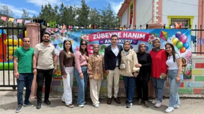 Siirt’in Kurtalan ilçesinde bulunan Zübeyde Hanım Anaokulunda bahar şenliği etkinliği