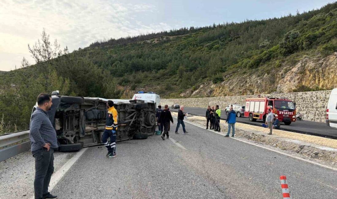 Aydın’ın Kuşadası ilçesinde otomobil ve yolcu minibüsünün çarpıştığı kazada yaralı