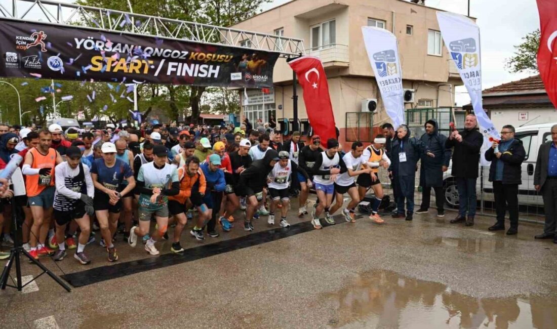 Karacabey’in turizm bölgesi Yeniköy’de yağmura rağmen 450 sporcunun 25 ayrı