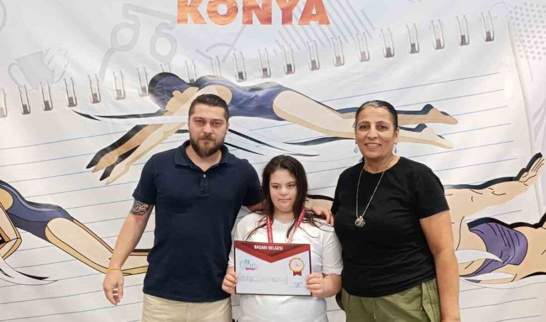 Zonguldak’ta lösemiyi yendikten sonra yüzmeye başlayan 14 yaşındaki down sendromlu