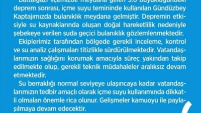 Malatya’nın Battalgazi ilçesinde bugün meydana gelen 5,6 büyüklüğündeki depremin ardından