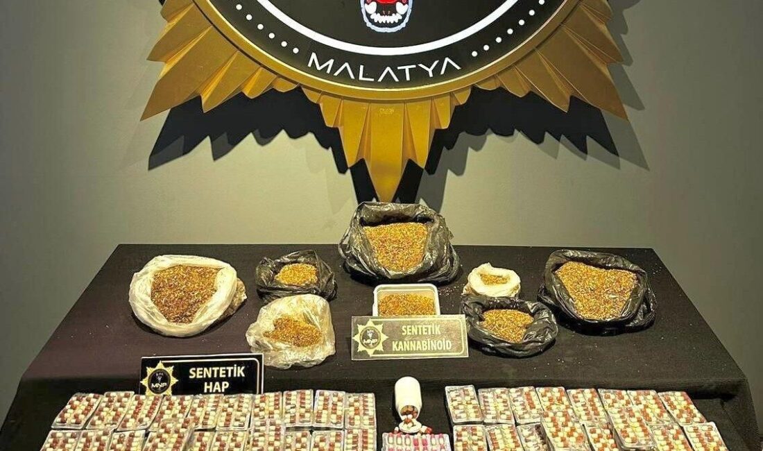 Malatya’da düzenlenen uyuşturucu operasyonunda 5 şüpheli gözaltına alındı. Malatya’da, İl