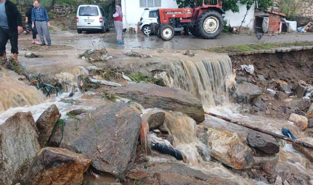 Manisa’nın Demirci ilçesinde aniden bastıran sağanak ve dolu, hayatı olumsuz