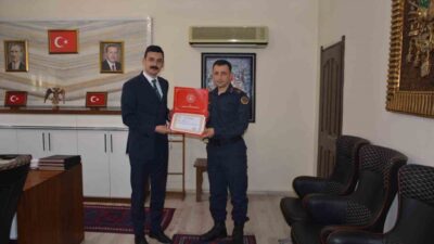 Balıkesir’in Manyas ilçesinde jandarma ve emniyet personeli başarı belgesi ile