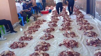 Mardin’in Mazıdağı ilçesine bağlı Yetkinler köyünde, yıllardır sürdürülen ortak kurban