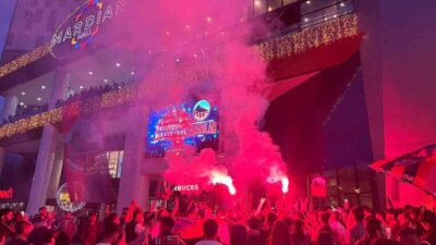 Mardin’de futbol heyecanı ve şampiyonluk coşkusu, Mardian Mall önünde düzenlenen