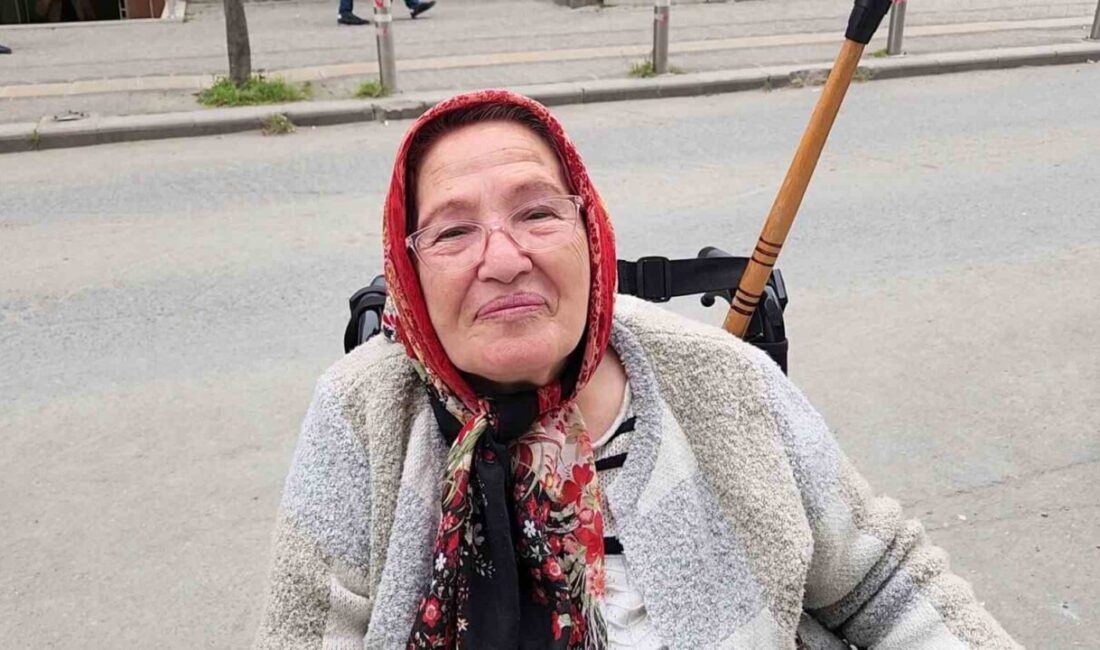 İstanbul Güngören’de yaşayan engelli yaşlı kadın, alışveriş yapmak için gittiği