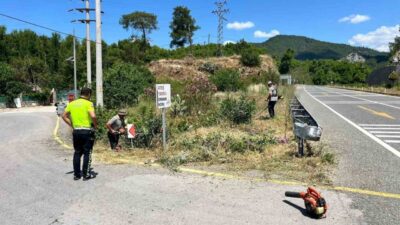 Muğla’nın Marmaris ilçesinde belediye ekipleri, bayram öncesi yol güvenliğini artırmak