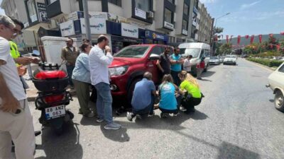 Muğla’nın Menteşe ilçesinde motosiklet ile otomobilin çarpıştığı kazada motosiklet sürücüsü