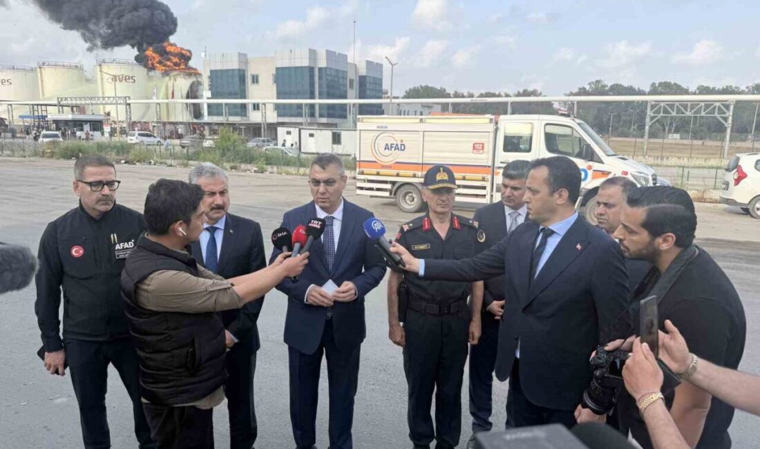 Mersin Valisi Atilla Toros, yağ fabrikasındaki çıkan yangınla ilgili söndürme