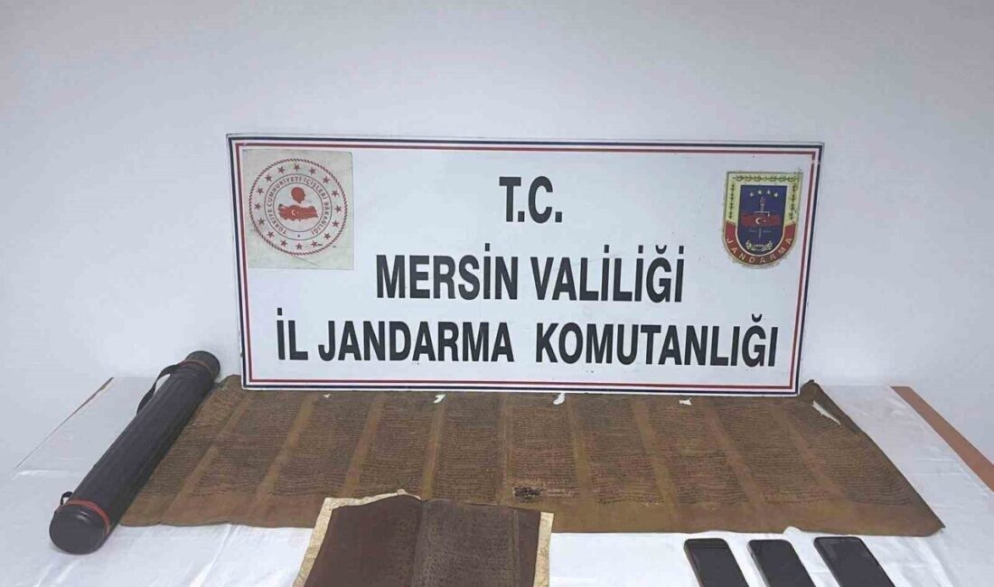 Mersin’de jandarma ekiplerinin düzenlediği tarihi eser kaçakçılığı operasyonunda 2 şüpheli