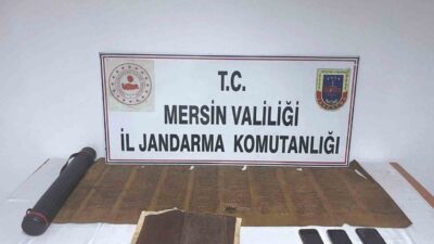 Mersin’de jandarma ekiplerinin düzenlediği tarihi eser kaçakçılığı operasyonunda 2 şüpheli