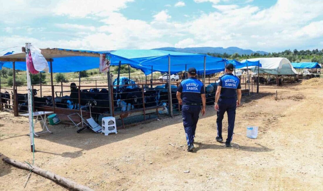 Mersin’in Mezitli Belediyesi zabıta ekipleri, yaklaşan Kurban Bayramı öncesinde vatandaşların