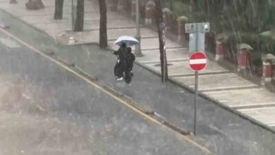 Muğla’da kısa süreli etkili olan sağanak yağış ve ardından gelen