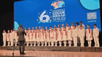 Muğla Büyükşehir Belediyesi Konservatuvarı Çoksesli Çocuk Korosu, Çanakkale’de katıldığı 6.