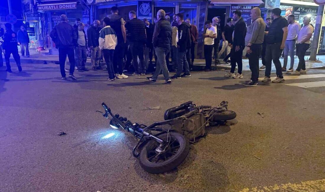 Tekirdağ’ın Muratlı ilçesinde meydana gelen trafik kazasında otomobilin çarptığı motosikletin