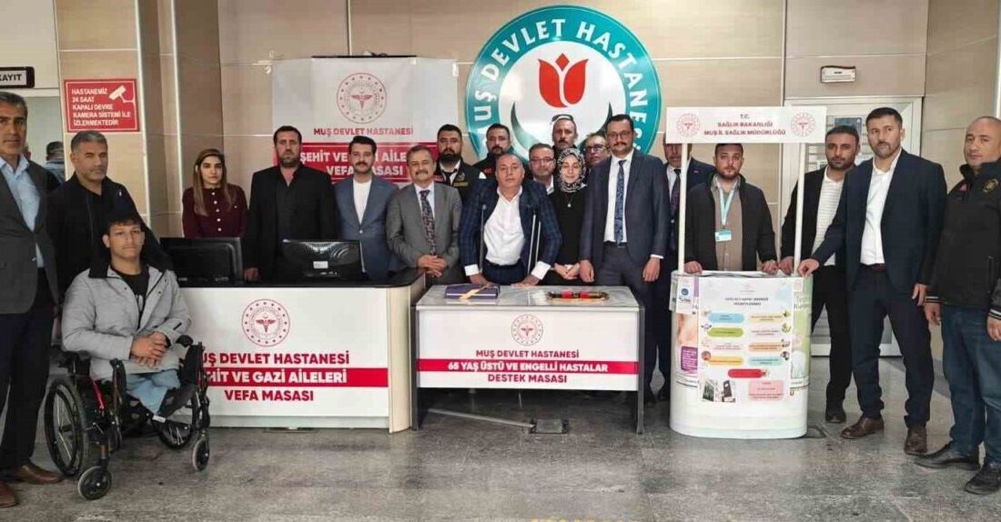 Muş Devlet Hastanesi’nde şehit aileleri, gaziler, engelli bireyler ve 65