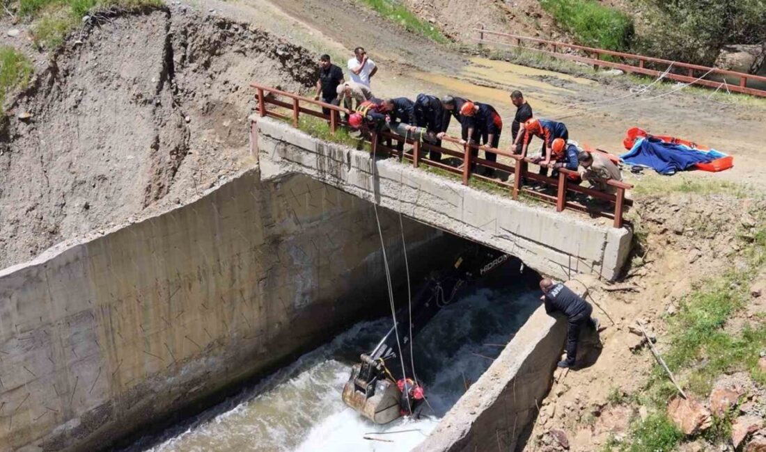 Muş merkeze bağlı Cevizlidere köyünde tahta köprüden karşıya geçerken çaya