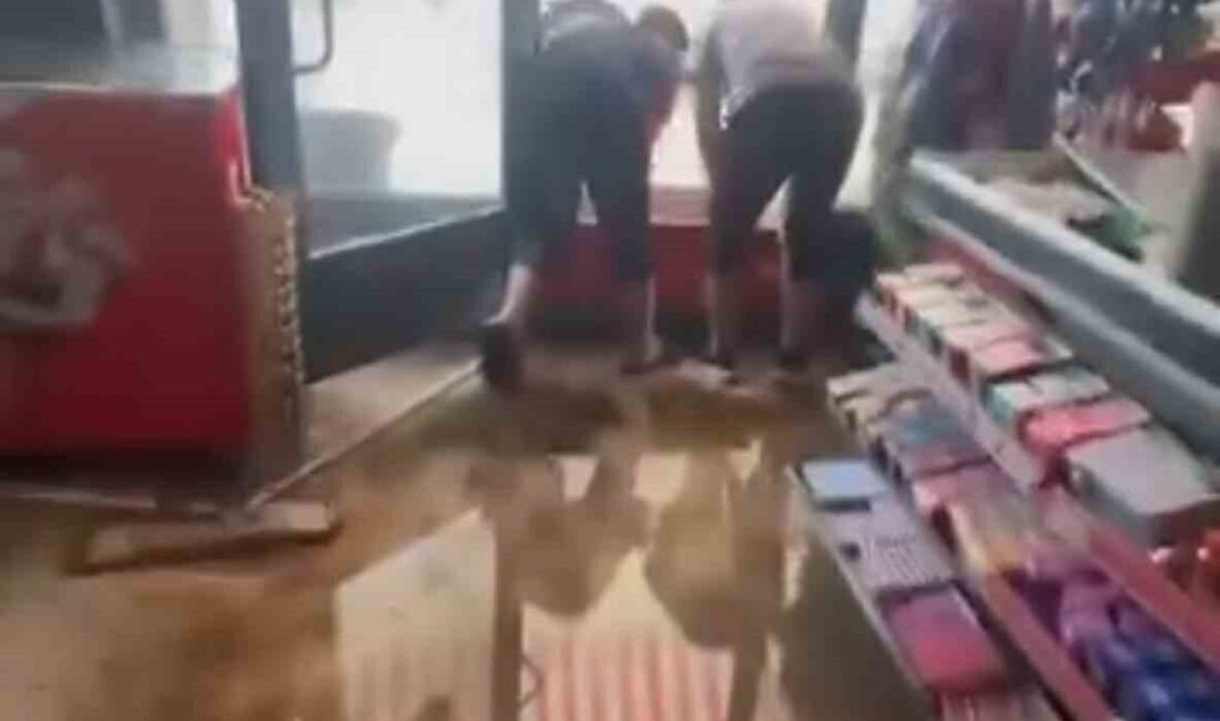 Muş’ta etkili olan şiddetli yağmur ve dolu nedeniyle bazı iş