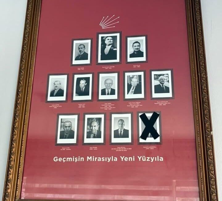 Zonguldak’ın Kozlu ilçesinde, CHP İlçe Başkanlığı binasındaki eski genel başkanlar
