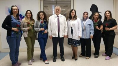 Nazilli Devlet Hastanesi’nde Ebeler Haftası dolayısıyla görev yapan ebeler için