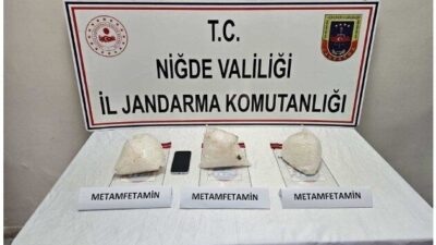 Niğde İl Jandarma Komutanlığı ekiplerince yapılan çalışmalarda 3 kilo uyuşturucu
