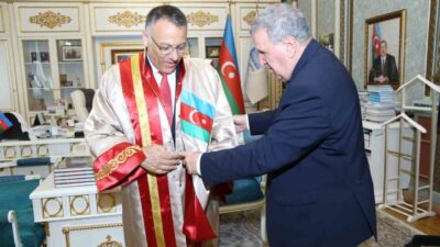Iğdır Üniversitesi Rektörü Prof. Dr. Ekrem Gürel’e Azerbaycan Milli İlimler