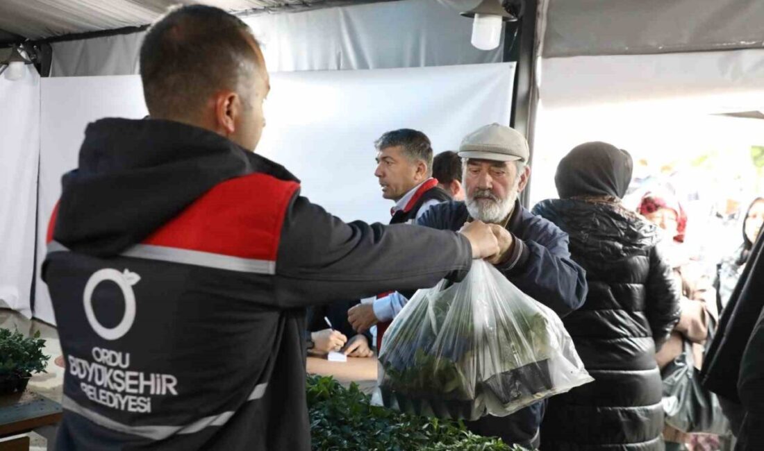 Ordu Büyükşehir Belediyesi, kendi seralarında ürettiği fideleri vatandaşlara ulaştırıyor. 7
