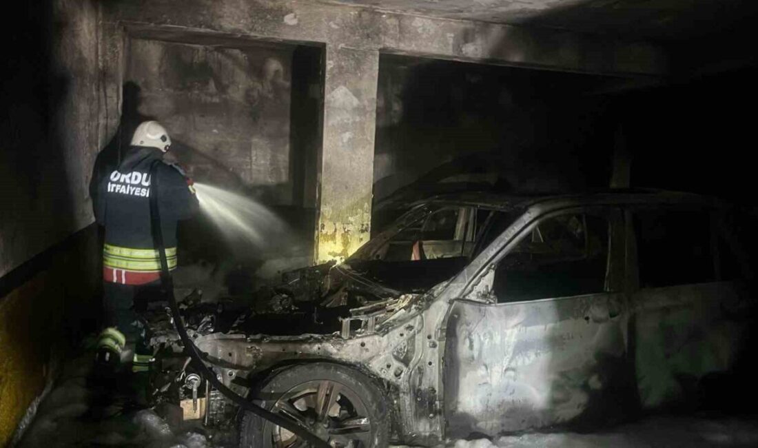 Ordu’nun Altınordu ilçesinde bir apartmanın kapalı otoparkında çıkan yangında 3
