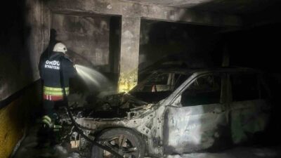 Ordu’nun Altınordu ilçesinde bir apartmanın kapalı otoparkında çıkan yangında 3