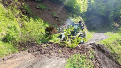 Ordu’da son günlerde etkili olan kuvvetli yağışlar nedeniyle kırsal mahallelerde