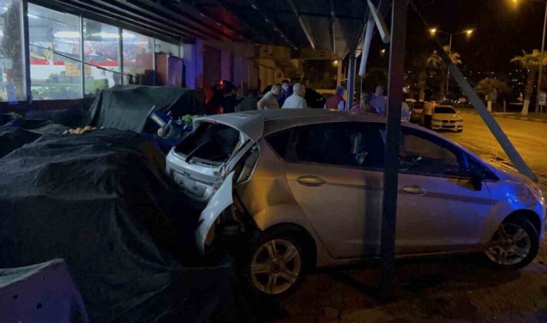Osmaniye’nin Kadirli ilçesinde sürücüsünün direksiyon hakimiyetini kaybettiği otomobil, önce elektrik