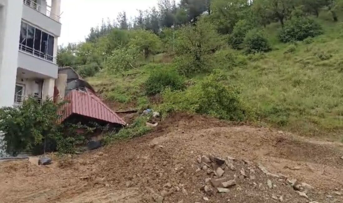 Osmaniye’nin Bahçe ilçesinde etkili olan sağanak yağış sonrası meydana gelen