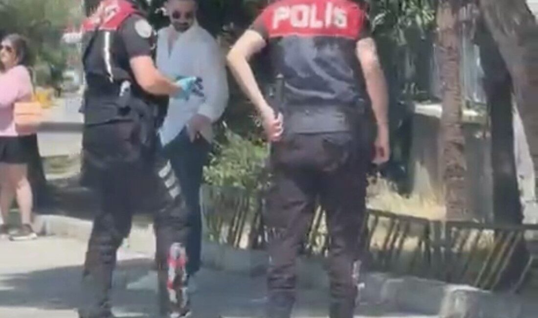 İzmir’in Karabağlar ilçesinde yolun karşısına geçmeye çalışan yavru kedi, bir