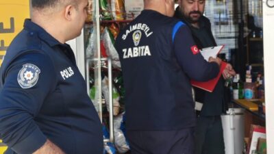 Saimbeyli’de zabıta ve polis ekipleri, ilçe genelindeki esnaflara yönelik koordineli